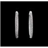 Image 1 : 0.58ctw Diamond Hoop Earrings - 18KT White Gold