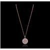 Image 2 : 14KT Two-Tone 4.74ctw Diamond Pendant With Chain