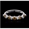 Image 1 : 18KT White Gold 0.50ctw Cognac Diamond Ring