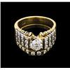 Image 1 : 2.40ctw Diamond Wedding Ring Set - 14KT Yellow Gold