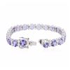 Image 3 : 14KT White Gold 19.14ctw Tanzanite and Diamond Bracelet