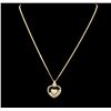 Image 1 : 18KT Yellow Gold 0.74ctw Diamond Pendant With Chain