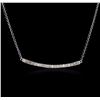 Image 2 : 14KT White Gold 0.84ctw Diamond Necklace