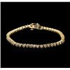Image 1 : 14KT Yellow Gold 2.25ctw Diamond Tennis Bracelet