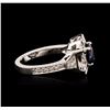 Image 3 : 14KT White Gold 1.84ct Sapphire and Diamond Ring