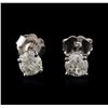 Image 1 : 14KT White Gold 0.72ctw Diamond Stud Earrings