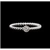 Image 1 : 0.09ctw Diamond Ring - 14KT White Gold