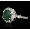 Image 2 : 14KT White Gold 2.37ct Emerald and Diamond Ring