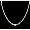 Image 1 : 14KT White Gold 3.52ctw Diamond Necklace