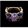 Image 1 : 2.63ctw Sapphire, Tanzanite and Diamond Ring - 14KT Two-Tone Gold