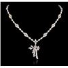 Image 1 : 14KT White Gold 3.82ctw Diamond Necklace