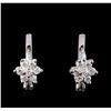 Image 1 : 14KT White Gold 0.50ctw Diamond Earrings