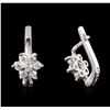 Image 2 : 14KT White Gold 0.50ctw Diamond Earrings
