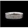 Image 1 : 14KT White Gold 0.65ctw Diamond Ring