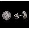 Image 2 : 14KT White Gold 0.90ctw Diamond Earrings