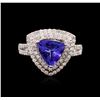 Image 1 : 14KT White Gold 1.76ct Tanzanite and Diamond Ring
