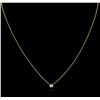Image 1 : 14KT Yellow Gold 0.09ct Diamond Solitaire Necklace