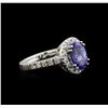 Image 2 : 2.10ct Tanzanite and Diamond Ring - 14KT White Gold