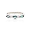 Image 1 : 14KT White Gold 0.70ctw Chrysoberyl and Diamond Ring