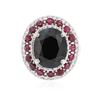 Image 1 : 14KT White Gold 6.45ct Sapphire, Ruby and Diamond Ring