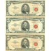 Image 1 : 1963 $5 Red Seal Bill Lot of 3