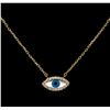 Image 1 : 0.13ctw Diamond Necklace - 14KT Yellow Gold