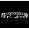 Image 3 : 14KT White Gold 18.96ctw Sapphire and Diamond Bracelet