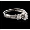 Image 2 : 14KT White Gold 0.60ctw Diamond Ring