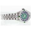 Image 2 : Rolex Stainless Steel Diamond and Emerald DateJust Ladies Watch