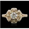 Image 1 : 14KT Yellow Gold 0.91ctw Diamond Ring
