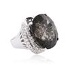 Image 2 : 14KT White Gold 56.17ct Tourmaline and Diamond Ring