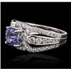 Image 2 : 18KT White Gold 1.60ct Tanzanite and Diamond Ring