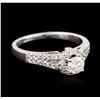 Image 2 : 14KT White Gold 0.69ctw Diamond Ring
