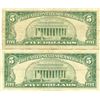 Image 2 : 1963 $5 Red Seal Bill Lot of 2