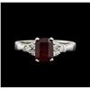 Image 1 : 2.56ct Ruby and Diamond Ring - 14KT White Gold