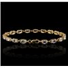 Image 2 : 10KT Yellow Gold 5.00ctw Aquamarine Bracelet