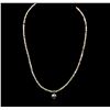 Image 1 : 14KT White Gold 32.44ctw Rough Diamond Necklace With Charm