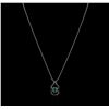 Image 1 : SILVER 2.00ct Emerald Necklace