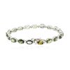 Image 2 : 14KT White Gold 17.86ctw Multi Color Sapphire and Diamond Bracelet