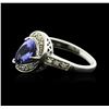 Image 3 : 18KT White Gold 1.72ct Tanzanite and Diamond Ring