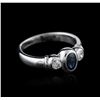 Image 2 : 14KT White Gold 1.00ct Sapphire and Diamond Ring