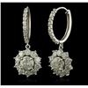Image 2 : 14KT White Gold 5.04ctw Diamond Earrings