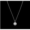 Image 1 : 1.63ctw Diamond Pendant With Chain - 14KT White Gold