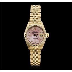 Rolex 18KT Yellow Gold Diamond DateJust Ladies Watch