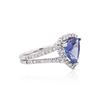 Image 2 : 14KT White Gold 3.27ct Tanzanite and Diamond Ring