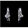 Image 1 : 14KT White Gold 0.03ctw Diamond Earrings