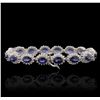 Image 2 : 14KT White Gold 12.96ctw Sapphire and Diamond Bracelet