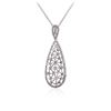 Image 2 : 14KT White Gold 1.72ctw Diamond Pendant With Chain