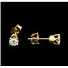 Image 2 : 0.50ctw Diamond Stud Earrings - 14KT Yellow Gold