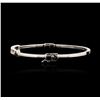 Image 2 : 14KT White Gold 0.68ctw Diamond Bangle Bracelet
